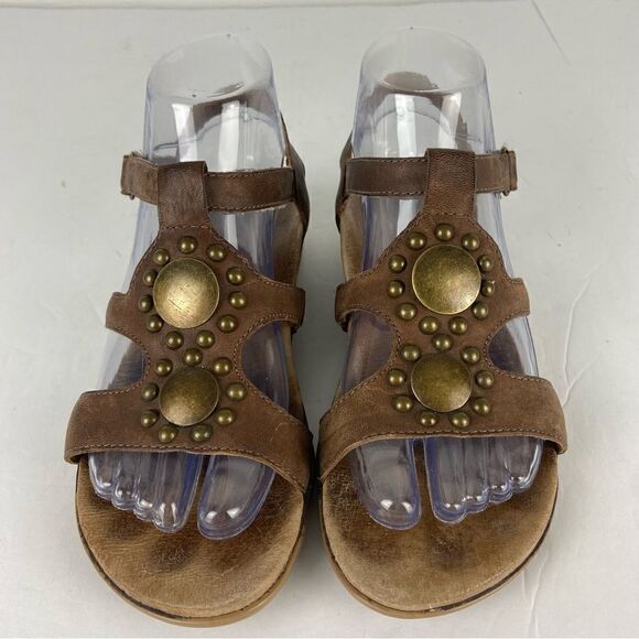 Aetrex Women’s Gladiator Sandals Comfort Brown Leather Embellished Size 36/ 6 - Picture 12 of 16